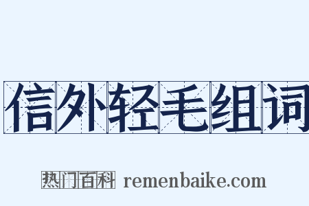 信外轻毛组词是什么意思的图片